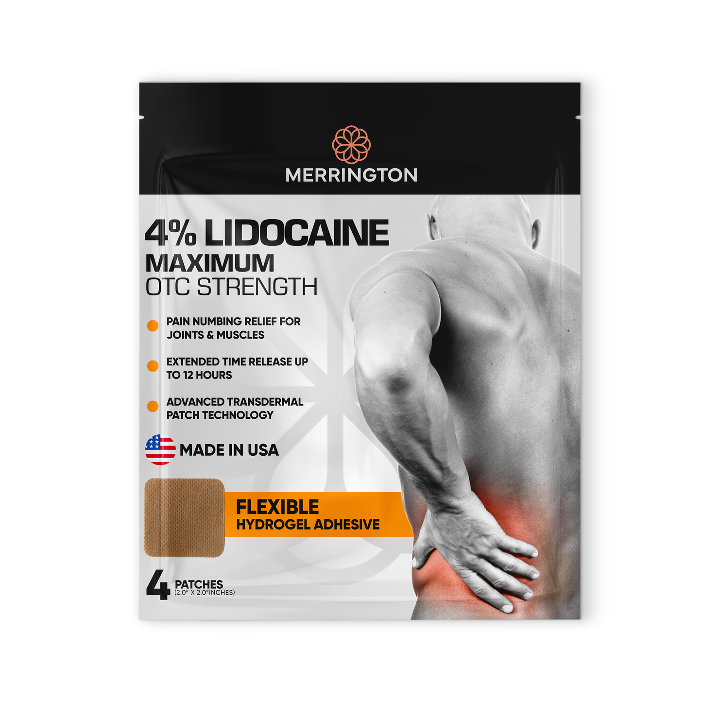 Merrington 4% Lidocaine Transdermal Patch Made In USA