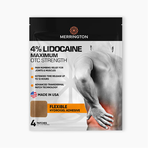 Merrington 4% Lidocaine Transdermal Patch Made In USA